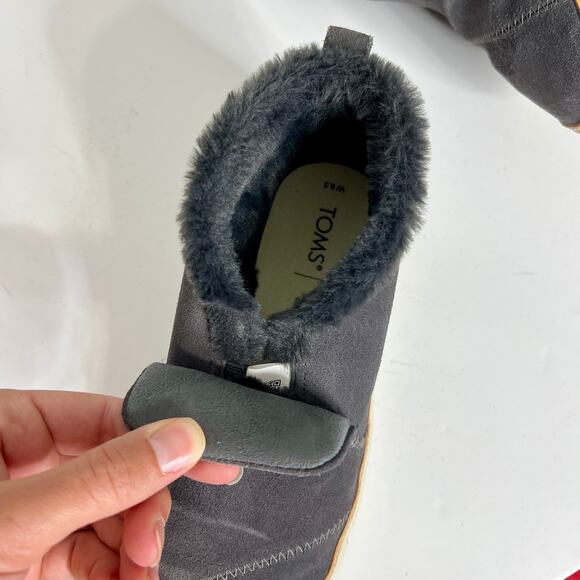 Toms Paxton Grey Suede Slip On Sneaker Shoe Size 8.5 - Picture 4 of 10